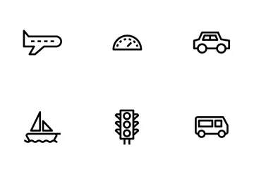 Transportation Outline Icon Pack