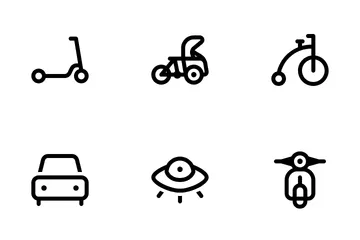 Transportation Regular Icon Pack