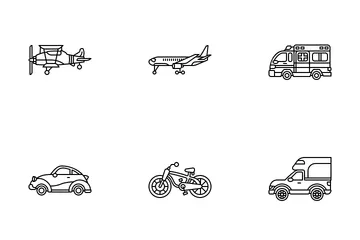 Transportation Side View Icon Pack