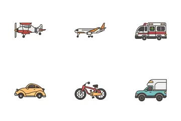 Transportation Side View Icon Pack