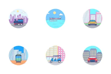 Transportation Smooth Icon Pack