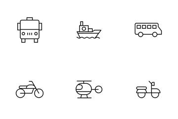 Transportation Thinline Icon Pack