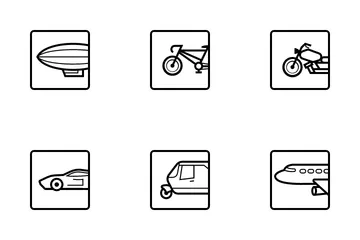 Transportation Vehicles Icon Pack