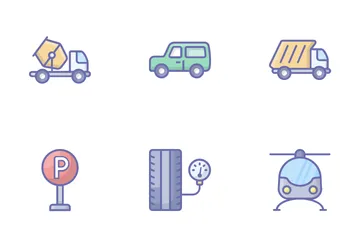 Transporte Paquete de Iconos