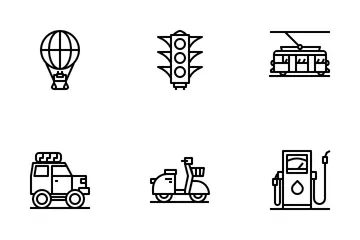 Transporte Paquete de Iconos