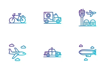 Transporte Paquete de Iconos