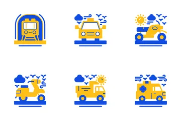 Transporte Paquete de Iconos