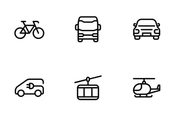 Transporte Paquete de Iconos