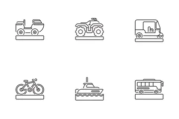 Transporte Paquete de Iconos