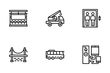 Transporte Pacote de Ícones