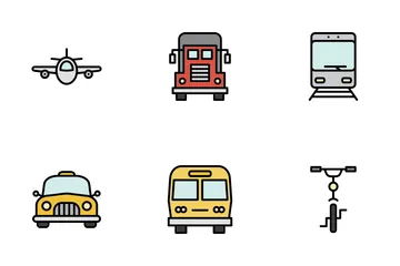 Transporte Paquete de Iconos