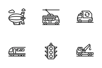 Transporte Paquete de Iconos