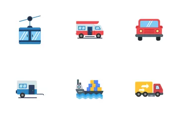 Transporte Pacote de Ícones