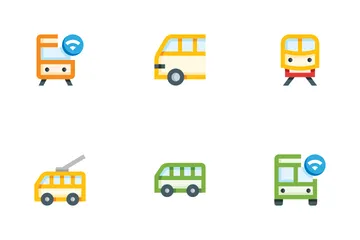 Transporte público Paquete de Iconos