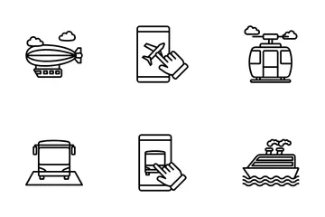 Transporte público Paquete de Iconos