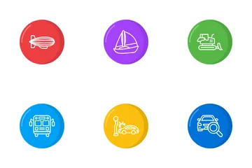 Transporte y servicio automotriz Paquete de Iconos