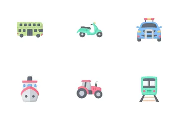 Transporte y servicio automotriz Paquete de Iconos