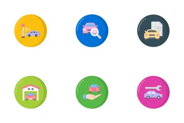 Transporte y servicio automotriz Icon Pack