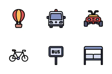 Transporte y vehículos Icon Pack