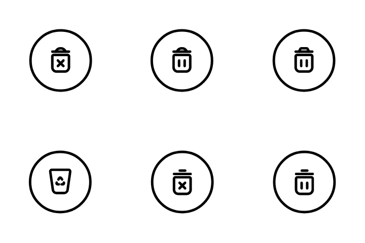 Trash/Delete Icon Pack - 6 Gradient User Interface Icons | SVG, PNG ...