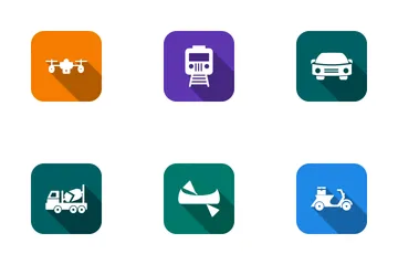 Angolo rotondo dei trasporti Icon Pack