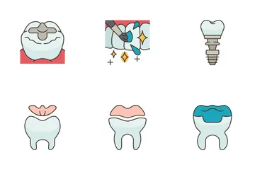 Tratamientos Dentales Paquete de Iconos