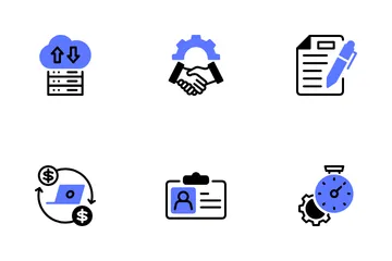 Travail à distance Pack d'Icônes