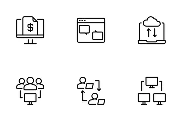 Travail à distance Pack d'Icônes