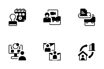 Travail à distance Pack d'Icônes