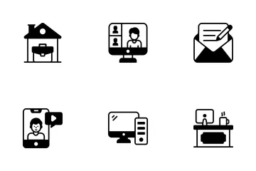 Travail à domicile Pack d'Icônes