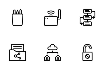 Travail à domicile Pack d'Icônes