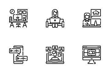 Travail à domicile Pack d'Icônes