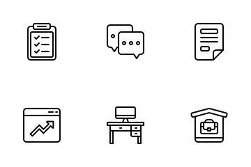 Travail à domicile Pack d'Icônes