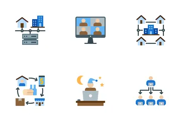 Travail à domicile Pack d'Icônes