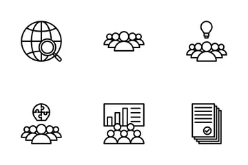Travail d'équipe et affaires Pack d'Icônes