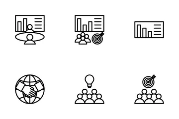 Travail d'équipe et organisation Pack d'Icônes