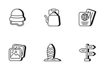 Travel And Camping Holidays Icon Pack