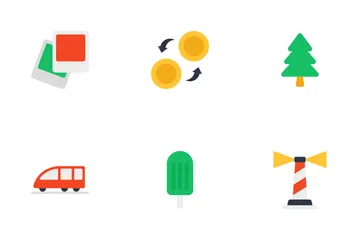 Travel And Tour Camping And Navigation Icon Pack
