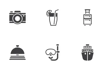 Travel And Tourism Glyph Icons Icon Pack