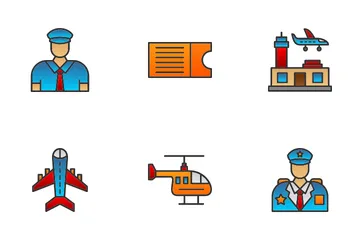 Travel By Plane Icon Pack