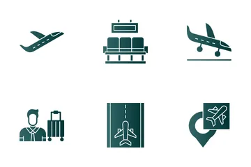 Travel By Plane Icon Pack