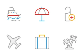 Travel Colored Vector Icons Icon Pack
