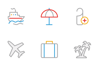 Travel Colored Vector Icons Icon Pack