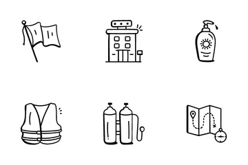 Travel Doodle Icon Pack