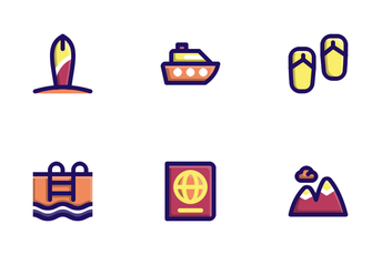 Travel (Filled Line) Icon Pack