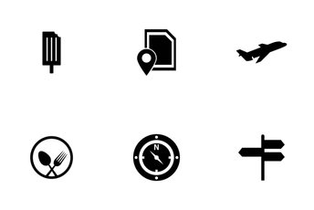 Travel Glyph Icon Pack