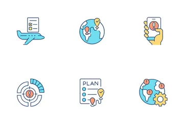 Travel Risk Management Icon Pack