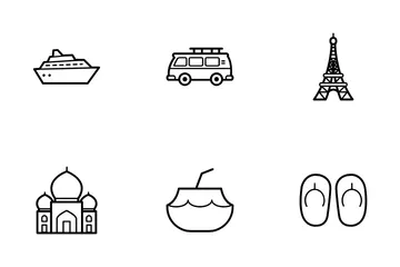 Traveling And Vacation Icon Pack
