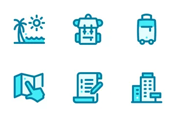 Traveling Blue Icon Pack