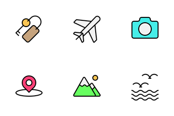 Travelling (Filled Line) Icon Pack